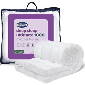 Silentnight Ultimate Deep Sleep Topper - Extra dikke diepe matrastopper luxe katoen zacht - wasbaar in de machine ondersteuning bedkussens bekleding