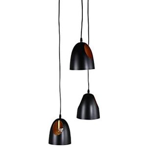Venture Home Elda Pendelleuchte, 16 cm Durchmesser x 17 cm Höhe, Schwarz/Kupfer