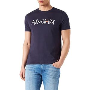 Armor Lux T-shirt Sérigraphié Héritage dames heren, Al Paint/Navire, XS