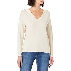 Object NOS Objthess L/S V-hals gebreide trui voor dames, Sandshell/Detail: melange, S