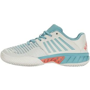 K-Swiss Performance Express Light 3 HB, tennisschoen voor dames, Blanc De Blanc Nile Blue Desert Flower, 43 EU