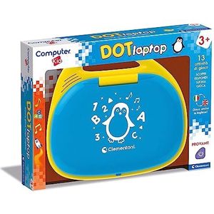 Clementoni - 16425 - Computer Kid DOT-laptop - educatief spel, educatief spel, kindercomputer, kinderlaptop 3 jaar, technologie voor kinderen, draagbaar, batterijen inbegrepen