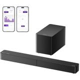ULTIMEA Poseidon M60 Boom, 5.1ch soundbar met Dolby Atmos, thuisbioscoop 4D surround sound systeem, 340 W soundbar voor tv-apparaten met subwoofer, basversterking, app-bediening, Bluetooth 5.4