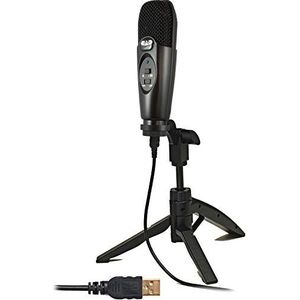 CAD Audio U37SE-CA grote USB membraan cardioïde condensator microfoon met statief standaard - Apple Red Microfoon 4.00 x 12.00 x 9.00 inches ZILVER