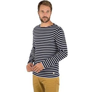 Armor Lux Houat Pullover voor heren, navigatie/wit, XXS