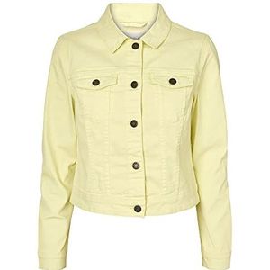Noisy may Dames Nmdebra L/S CLR Denim Jacket S Jeansjas (8 stuks), Bleke Lime Yellow, S