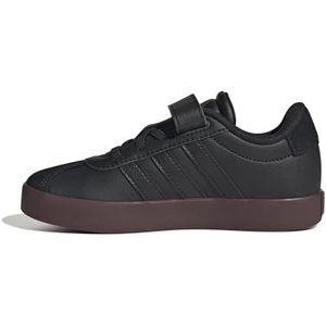 adidas Uniseks-Kind VL COURT 3.0 HOOK AND LOOP SHOES KIDS, core black/core black/aurora ruby, 28 EU