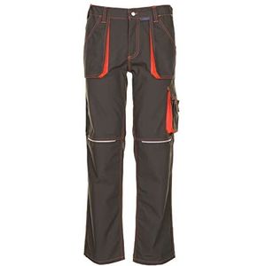 Planam 6222058 Maat 58 ""Basalt Neon"" Broek - Olijf/Oranje