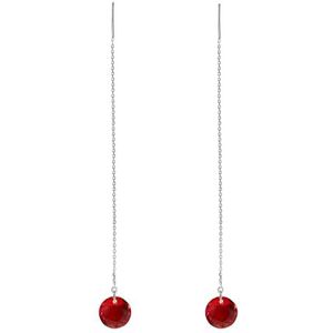 Ellen Kvam Classic Crystal Threader Earring- Red