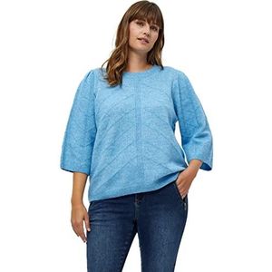 Peppercorn Lenore 3/4 mouw Pullover Curve | Blauwe truien voor dames UK | Lente dames truien | Maat 20