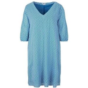 TOM TAILOR Dames midi-jurk 1032207, 29526 - Blue Minimal Design, 36