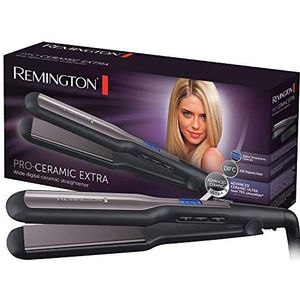 Remington Stijltang Pro-Ceramic Extra (Lange En Brede Platen, Brede Stylingplaten Voor Lang En Dik Haar, incl. opbergetui) S5525