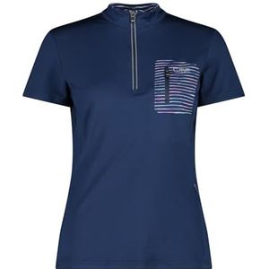 CMP - Elastisch fiets-T-shirt voor dames, blauw-fuchsia, maat 42