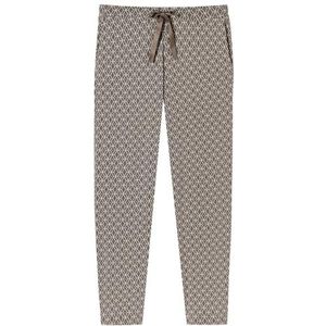 Schiesser Dames Modale Mix + Relax lange pyjamabroek Pyjama, Beige Gemustert, 3-6 Months