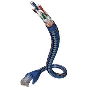 inakustik – 00480303 – Premium CAT6 netwerkkabel | LAN-kabel voor HD audio- en HD-videostreaming | 3,0 m in blauw/zilver | 2-voudig afgeschermd - dikke dataladder (AWG 24) - SF-UTP-uitvoering