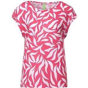 Street One Zomershirt voor dames, Aw Intense Coral, 42