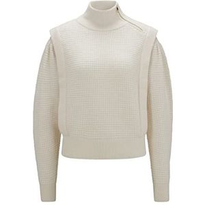 BOSS Gebreide sweater, open wit, L
