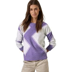 CECIL - Trui - Charcoal Grey Melange - Fijn Gebreid - Lange Mouwen - Grafisch Patroon