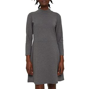 ESPRIT Gerecycled: jerseyjurk met geribbelde kraag, gunmetal, M