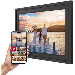 THOMSON Fotolijst 10 inch - 25,6 cm, 1280 x 800 HD IPS, touchscreen, geheugen 32 GB, automatische rotatie, multi-us-verbinding, WLAN, tafelstandaard of wandmontage