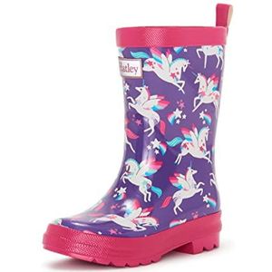 Hatley Regenlaarzen voor meisjes, met print van Wellington, paars, 21 EU