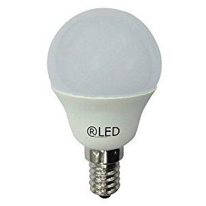 RLED 10-206-14-281 - Pack met 10 kogelvormige LED-gloeilampen, 6W, E14 fitting, warm licht, 2.700° K