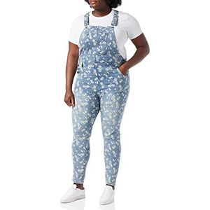 Joe Browns Dames Daisy Floral Denim Dunagrees Jumpsuit, Blauw, 12