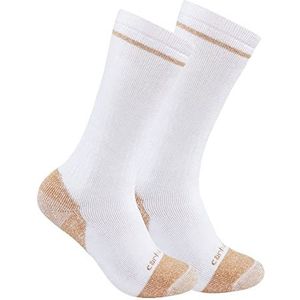 Carhartt Heren katoenmix, middelgroot, 2 stuks sokken, wit, L, wit, Large
