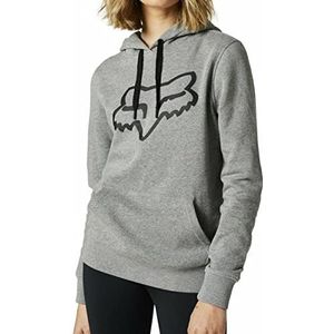 Fox Racing Dames Boundary Pullover Fleece Hooded Sweatshirt, Heather Graphite, L