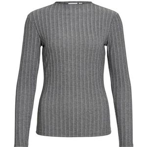 Viwanda Funnelneck L/S Top/R, Medium grijs (grey melange), XL