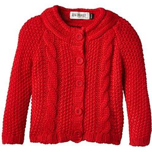 Jean Bourget Babymeisjes Tiny Fille Casual Chic gebreide jas, Rood (Rouge Vif), 98 cm