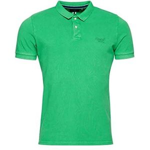 Superdry Vint Destroy Polo Herenhemd, Kelly Groen, L