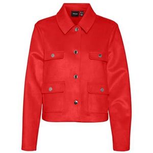 VERO MODA Vmjosesheila Damesjas van imitatiesuède, fiery red, M