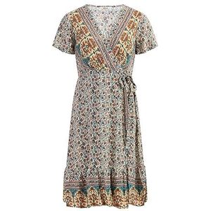 TOORE Zomerjurk voor dames 15926558-TO01, wolwit meerkleurig, L, zomerjurk, L