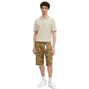 TOM TAILOR Denim Uomini Cargo bermuda shorts 1029930, 29206 - Tonal Olive Floral Camou Print, S