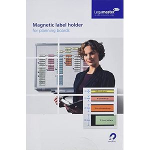 Legamaster 7-450400 Magnetische etikethouder voor whiteboards, 54 stuks, 20 x 60 mm, zwart