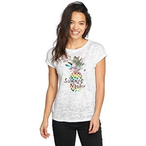 Mavi Dames Pineapple Printed Top T-Shirt, wit (wit 620), XS