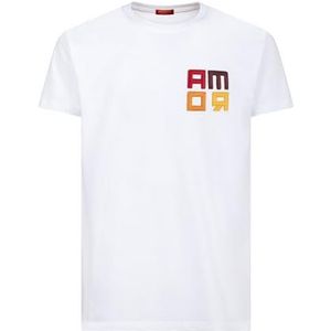 NICOMAX RomaAmor Borduurwerk T-Shirt Borduurwerk Hart - XXL, Wit, XXL