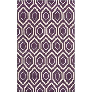 Safavieh Geometrisch tapijt, CHT731, handgetuft wol, paars/ivoor, 160 x 230 cm