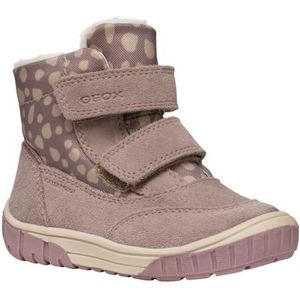 Geox - OMAR GIRL WPF - Klittenbandlaarzen - Donkerbeige - Babylaarzen met Mooi Patroon