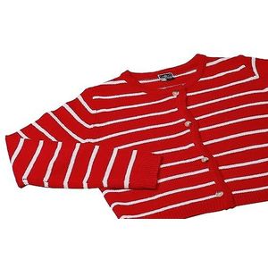 Dreimaster maritim Kleine geurende, contrasterende gestreepte gebreide trui voor dames, rood, wit, strepen, maat XS/S, rood wit strepen, XS