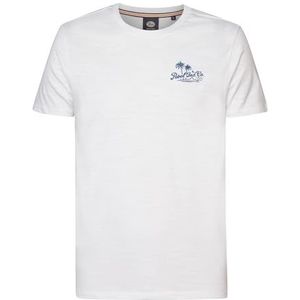 PETROL INDUSTRIES Heren T-shirt SS M-1040-TSR676; Kleur: Lichtwit, Maat: L, Helder wit, L