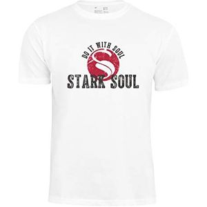 STARK SOUL Heren T-shirt, wit (002) - vintage, XXL