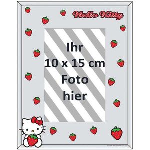 empireposter Hello Kitty Strawberry - bedrukte spiegel als fotolijst - grootte 17,8x22,8