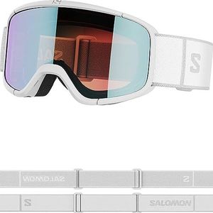 Salomon Aksium 20 S Fotochromic Skibril, snowboardbril, uniseks, uitstekende pasvorm en comfort, duurzaamheid en automatisch geoptimaliseerd zicht, wit, zonder maat