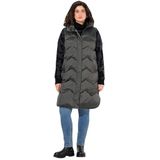 Ulla Popken - Hyprar - Gilet - Anthraciet - Grote Maten - Matelassé - Capuchon