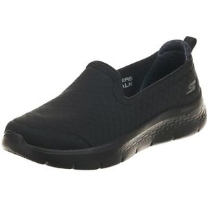 Skechers Dames Go Walk Flex-Bright Zomer Low-Top Sneaker, Zwart, 38 EU