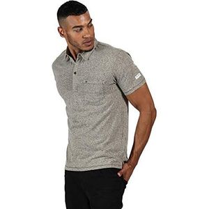 Regatta Mannen Mando' Katoen Korte mouw Gestreepte Button Neck T-Shirts/Polos/Vesten