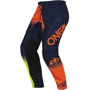 O'NEAL | Motocross Broek | Enduro MX | Maximale bewegingsvrijheid, lichtgewicht, ademend en duurzaam ontwerp | Element Racewear V.22 Broek | Volwassenen Blauw Oranje Neon Geel | Maat 30/46