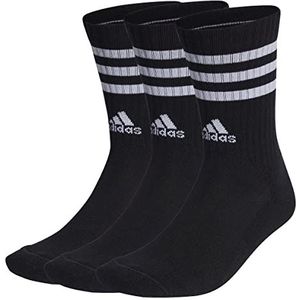 adidas 3 Stripes Standaard Sokken, Black/White, M